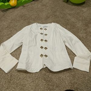 Dress Barn white jacket large